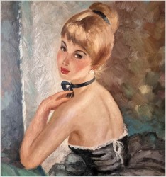 Wspaniały obraz olejny! Balerina - Valet André (Szwajcaria *1924)