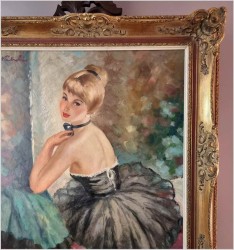 Wspaniały obraz olejny! Balerina - Valet André (Szwajcaria *1924)