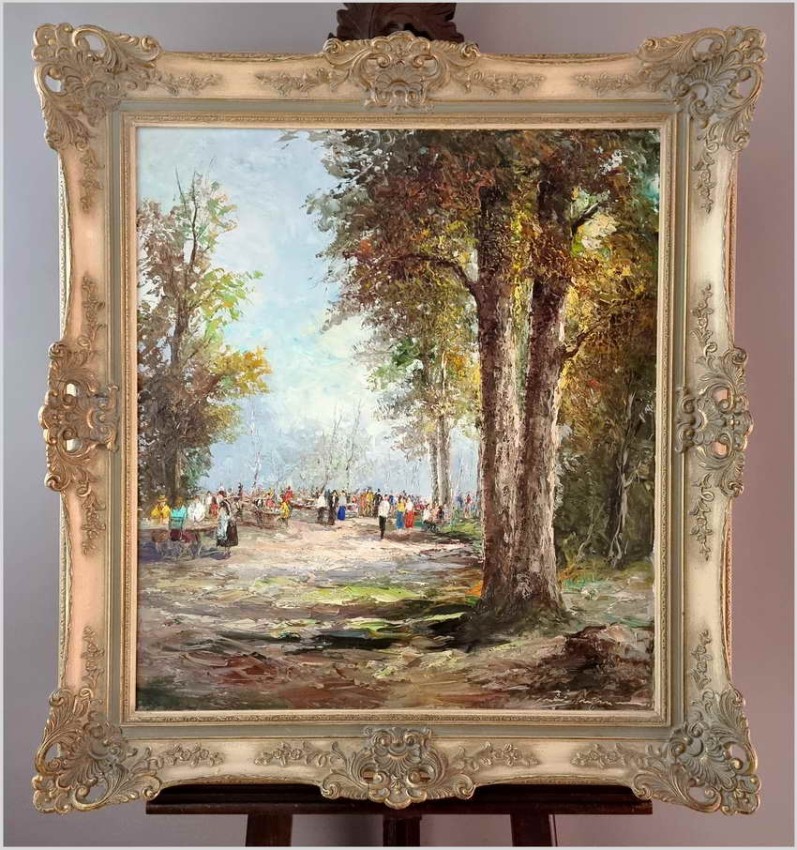 Technika szpachlowa! Ogród kawowy - Herbert Uerpmann (1911-1996)