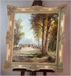 Technika szpachlowa! Ogród kawowy - Herbert Uerpmann (1911-1996)