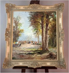 Technika szpachlowa! Ogród kawowy - Herbert Uerpmann (1911-1996)