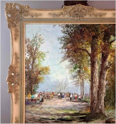 Technika szpachlowa! Ogród kawowy - Herbert Uerpmann (1911-1996)