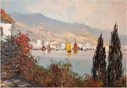 Wspaniała Panorama Śródziemnomorska - Benno Stadler (1908-1984)