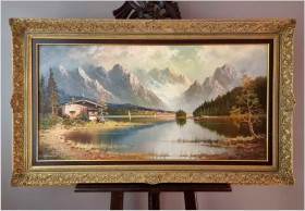 Piękny panoramiczny krajobraz! Jezioro Urnersee - Gustaw Weiss/Guwe 