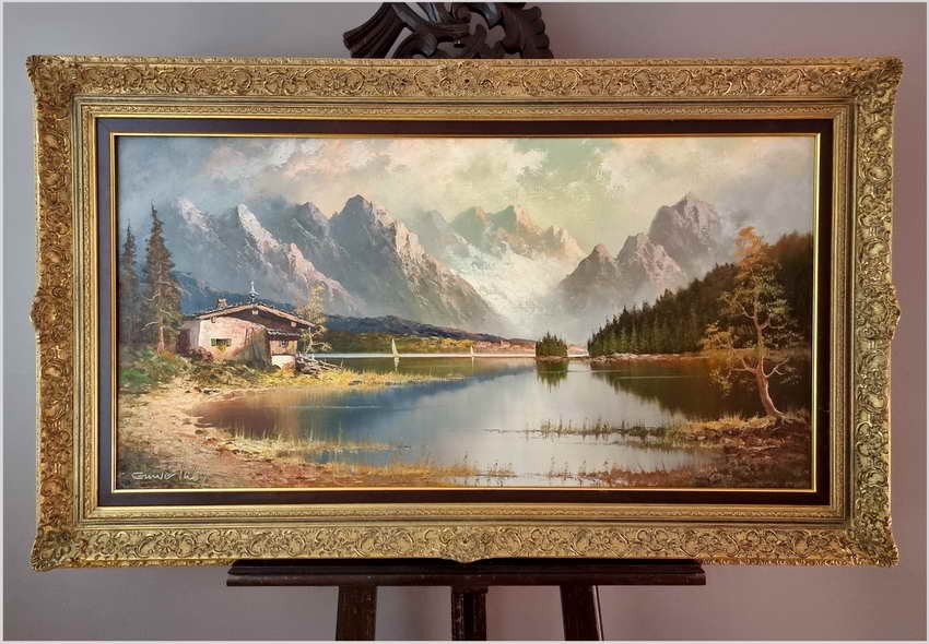 Piękny panoramiczny krajobraz! Jezioro Urnersee - Gustaw Weiss/Guwe