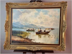 Rybacy nad jeziorem Chiemsee - H. Stadelhofer *1914 | Galerie Doris