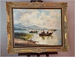 Rybacy nad jeziorem Chiemsee - H. Stadelhofer *1914 | Galerie Doris