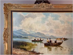 Rybacy nad jeziorem Chiemsee - H. Stadelhofer *1914 | Galerie Doris