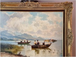 Rybacy nad jeziorem Chiemsee - H. Stadelhofer *1914 | Galerie Doris