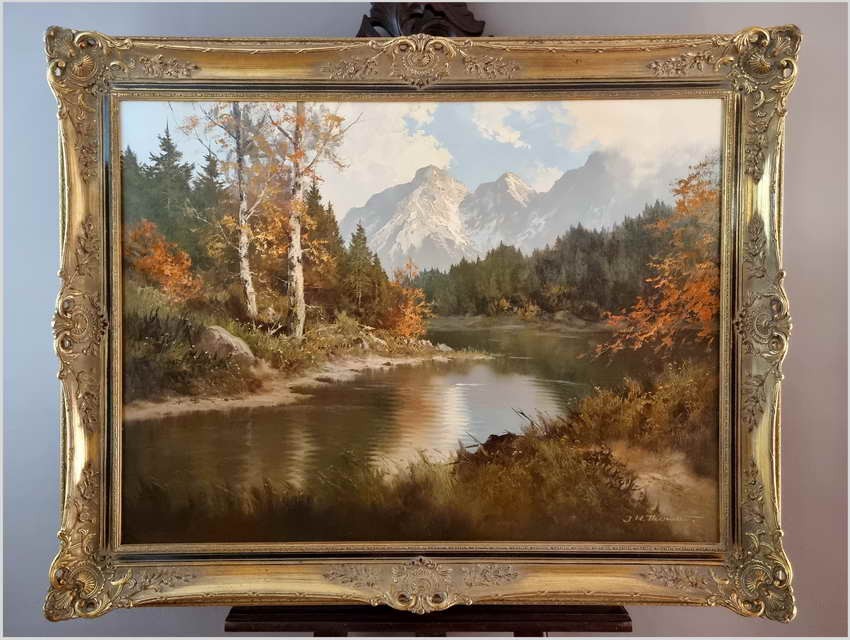 Polecamy Tyrol! Zakole górskiej rzeki - J.H.Thomas (*1922 Dresden)