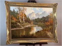 Polecamy Tyrol! Zakole górskiej rzeki - J.H.Thomas (*1922 Dresden)