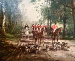 Malarstwo Aukcyjne! Wyjazd na polowanie - Günter KÖNIG (1926-2007)