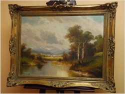 PIĘKNY SALONOWY KRAJOBRAZ -  HELMUT STADELHOFER (1914- 1979)