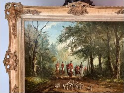 Wspaniałe malarstwo! Par Force - Michael Joseph Stüber (1872-1954) 