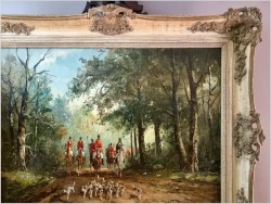 Wspaniałe malarstwo! Par Force - Michael Joseph Stüber (1872-1954) 