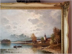 Wspaniały stary obraz! Stranbergersee - Gustaw Weiss / Guwe 1886-1973