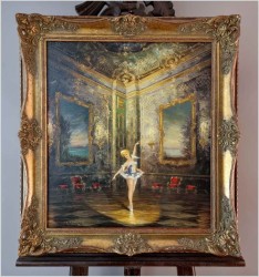 Pałacowy obraz! Tańcząca baletnica - Heinz Ludwig Münnich (1921-1978)