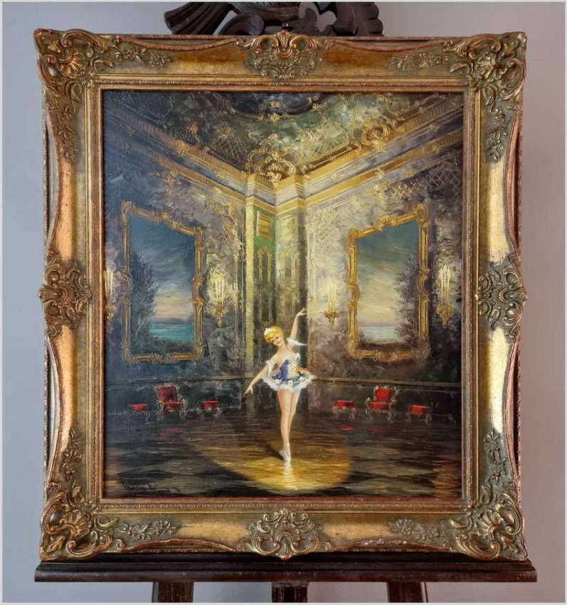 Pałacowy obraz! Tańcząca baletnica - Heinz Ludwig Münnich (1921-1978)