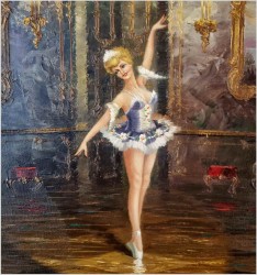 Pałacowy obraz! Tańcząca baletnica - Heinz Ludwig Münnich (1921-1978)