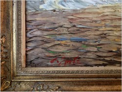 Mega Rarytas! Technika szpachlowa - Łodzie w zatoce | Carol Spree *1907