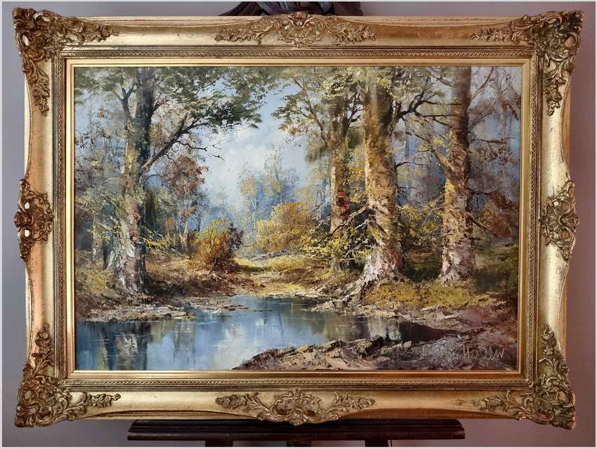 Tajemnicze rozlewisko leśne - G.Hagen (Germany 1950/1960 rok)