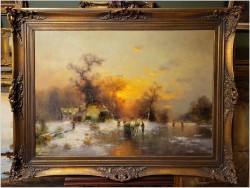 Polecamy! Zimowy pejzaż ze sztafażem - Günter KÖNIG (1926-2007)