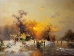 Polecamy! Zimowy pejzaż ze sztafażem - Günter KÖNIG (1926-2007)