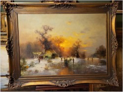 Polecamy! Zimowy pejzaż ze sztafażem - Günter KÖNIG (1926-2007)