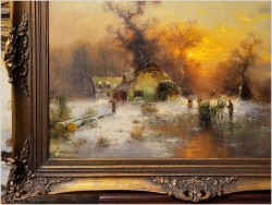 Polecamy! Zimowy pejzaż ze sztafażem - Günter KÖNIG (1926-2007)