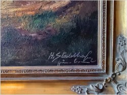 Wyjątkowy pejzaż z krowami ~ Helmut Stadelhofer *1914 | Rozmiar XXXL!