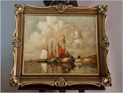 Łodzie przy brzegu - Rudolf Priebe (Kiew 1889-1964 Hamburg) 