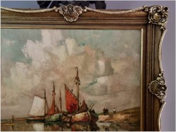 Łodzie przy brzegu - Rudolf Priebe (Kiew 1889-1964 Hamburg) 