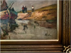 Łodzie przy brzegu - Rudolf Priebe (Kiew 1889-1964 Hamburg) 