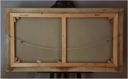 Duża panorama! Łodzie przy brzegu - Lothar Klein (*1911 Düsseldorf)