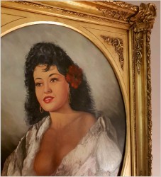 UNIKAT! ORYGINALNE HISZPAŃSKIE MALARSTWO - PORTRET PIĘKNEJ HISZPANKI (79cm x 69cm)