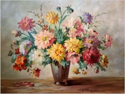 Kompozycja kwiatów w wazonie - Hedwig Petermann *1877 