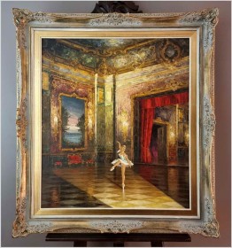 Pałacowy obraz! Tańcząca baletnica - Heinz Ludwig Münnich (1921-1978)