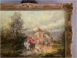 Malarz rokoko! Scena wyjazdu na polowanie - Herbert Isenberg *1930