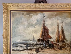 Rozładunek krabów - Jean Coune (1900-1963) Certyfikat!