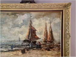 Rozładunek krabów - Jean Coune (1900-1963) Certyfikat!