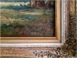 Wspaniały obraz olejny! Piknik w parku - H.G Kiesel *1941 Nürnberg