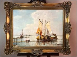 Super Marina! Łodzie przy brzegu - Prof. Arthur Hierer (1896-1985)