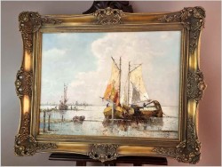 Super Marina! Łodzie przy brzegu - Prof. Arthur Hierer (1896-1985)