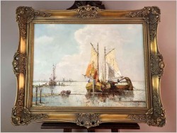 Super Marina! Łodzie przy brzegu - Prof. Arthur Hierer (1896-1985)