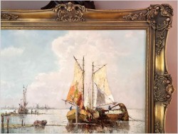 Super Marina! Łodzie przy brzegu - Prof. Arthur Hierer (1896-1985)