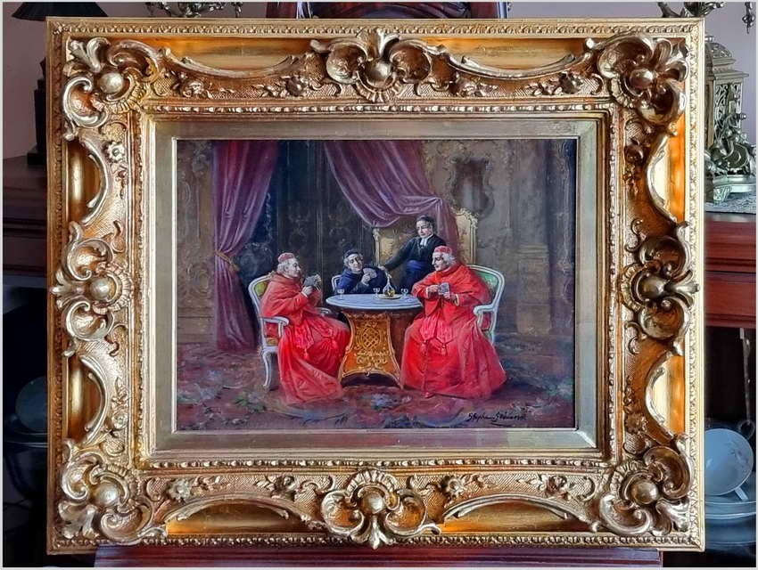 Rokoko! Kardynałowie grający w karty - Stephan Sedláček (1868-1936)