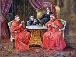 Rokoko! Kardynałowie grający w karty - Stephan Sedláček (1868-1936)