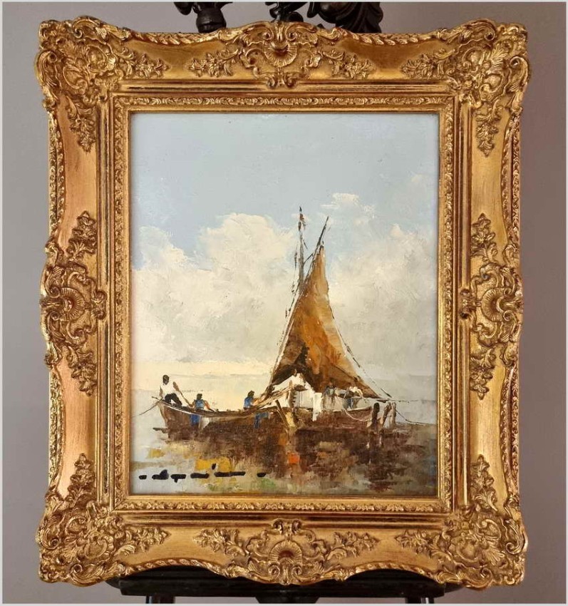 Łodzie rybackie - Alfons Maria Speier (geb. 1923 in Dresden)