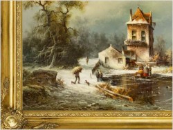 Zabawy na zamrożonym jeziorze Königssee - Ludwig Muninger (1929-1997)