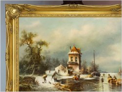 Zabawy na zamrożonym jeziorze Königssee - Ludwig Muninger (1929-1997)
